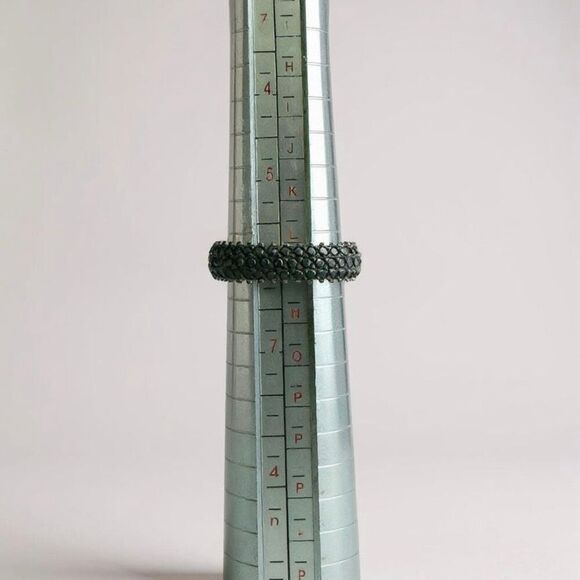 Stunning Black Moissanite Eternity Band – Size 6 – Bold, Elegant, Unforgettable - Picture 5 of 7